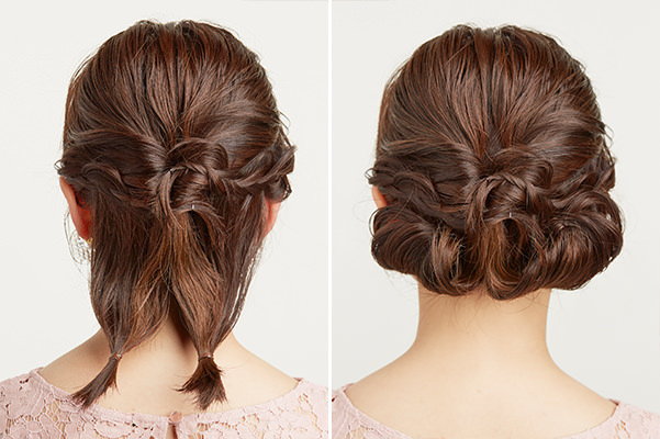 【アップ編】三つ編み×くるりんぱ ボブのお呼ばれヘアアレンジ