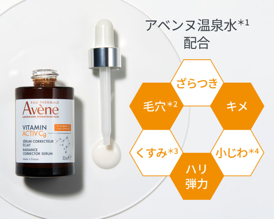 イメージ画像 アベンヌ温泉水＊1配合 ざらつき キメ 小じわ＊4 ハリ弾力 くすみ＊3 毛穴＊2