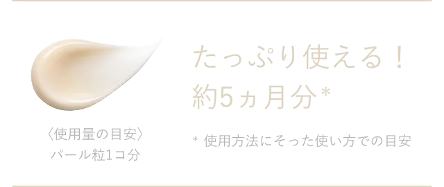 たっぷり使える! 約5ヵ月分*
